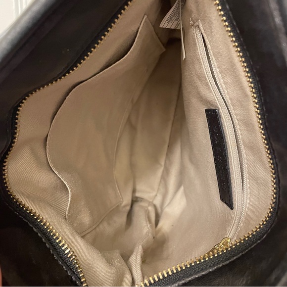 Like new! Talbots Bag shoulder or crossbody bucket black leather chain strap - Picture 10 of 16